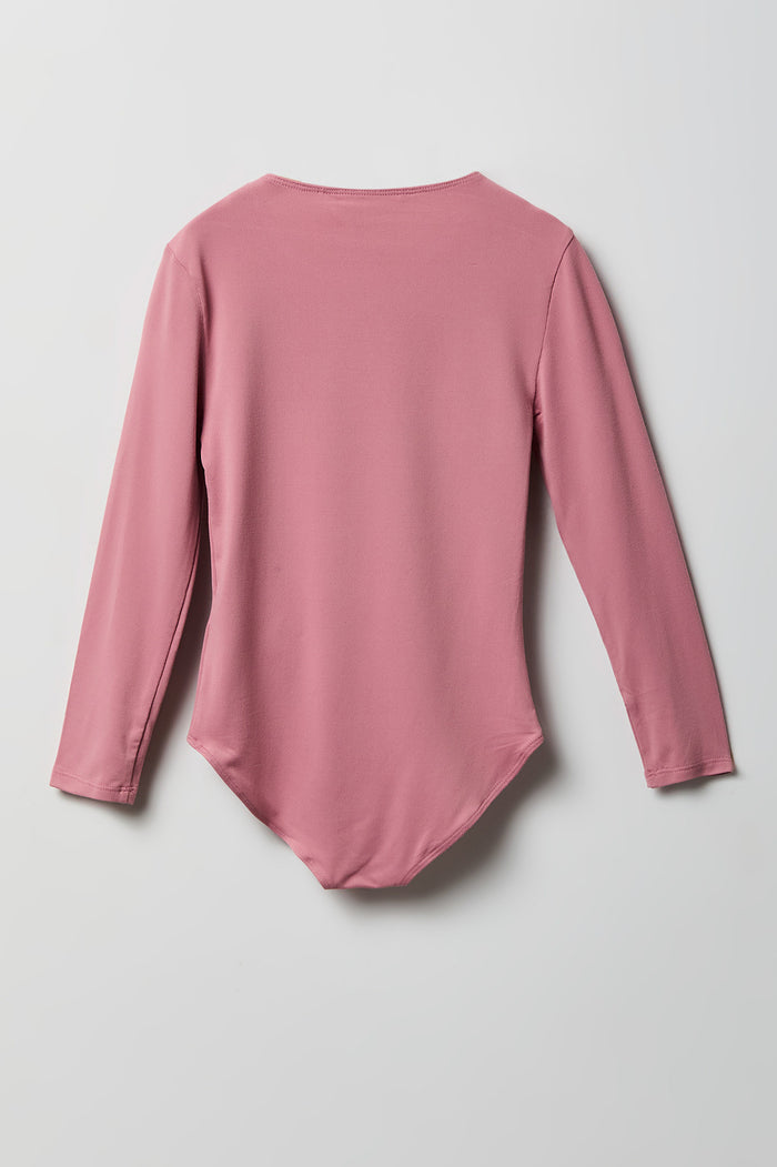 Girls Contour Crewneck Long Sleeve Bodysuit