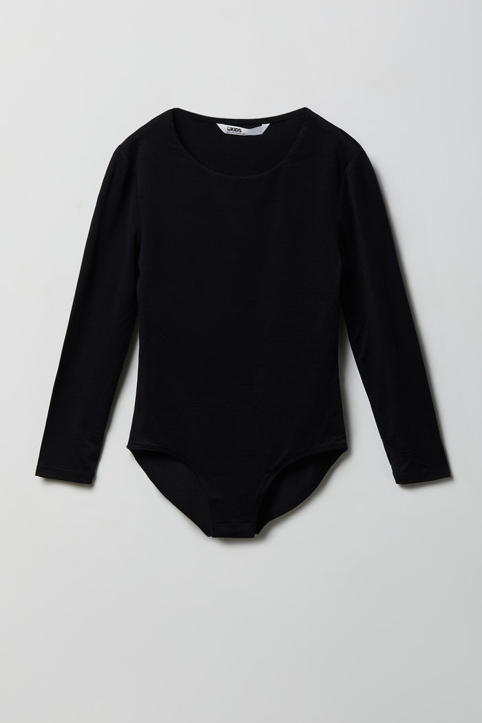 Girls Contour Crewneck Long Sleeve Bodysuit