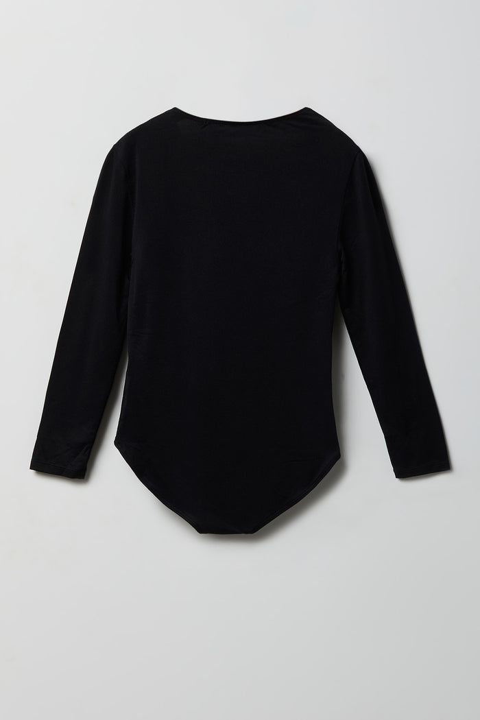 Girls Contour Crewneck Long Sleeve Bodysuit