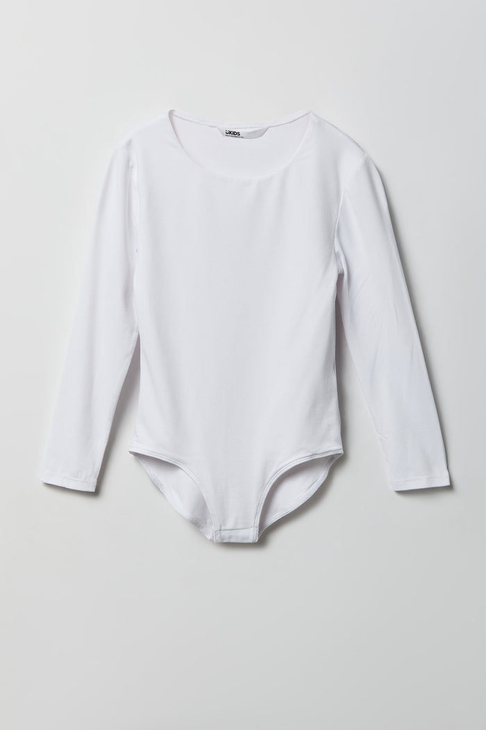 Girls Contour Crewneck Long Sleeve Bodysuit