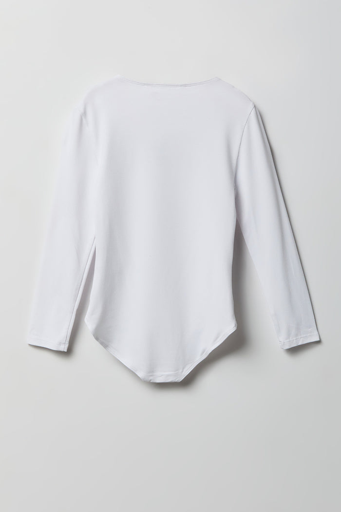 Girls Contour Crewneck Long Sleeve Bodysuit