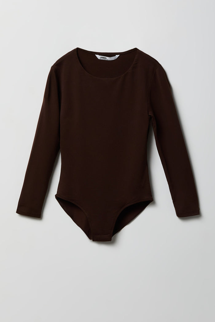 Girls Contour Crewneck Long Sleeve Bodysuit