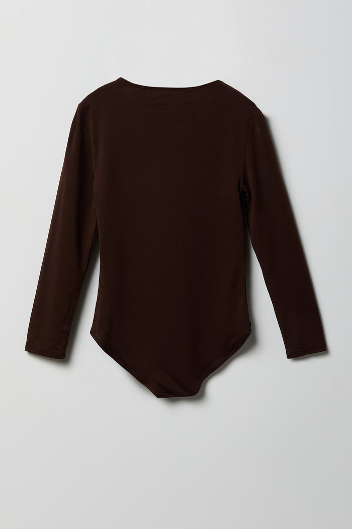 Girls Contour Crewneck Long Sleeve Bodysuit