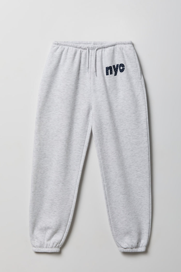 Girls Graphic Fleece Oversized Jogger