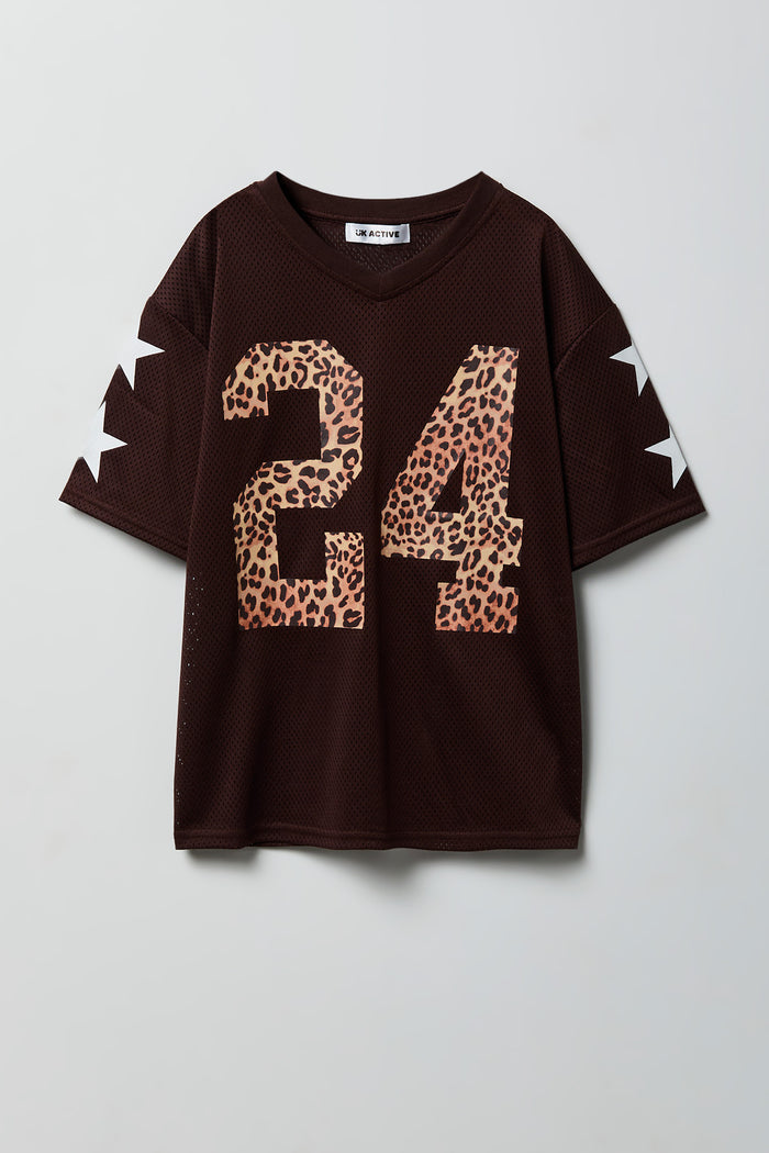 Girls Graphic Mesh Jersey Top