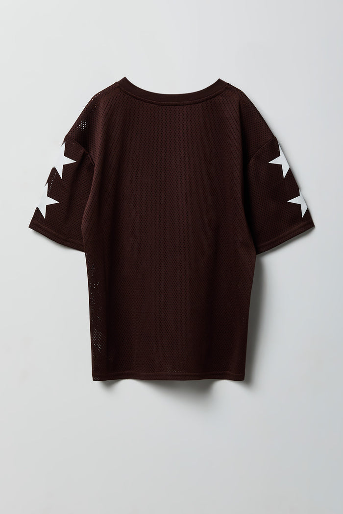 Girls Graphic Mesh Jersey Top