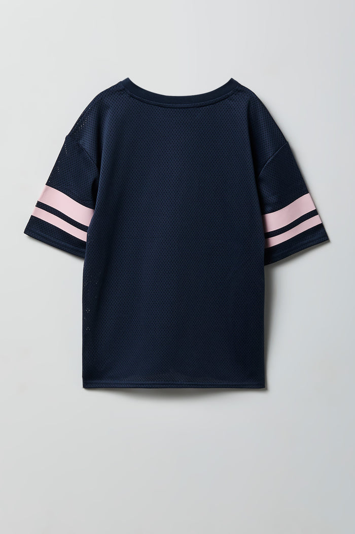 Girls Graphic Mesh Jersey Top