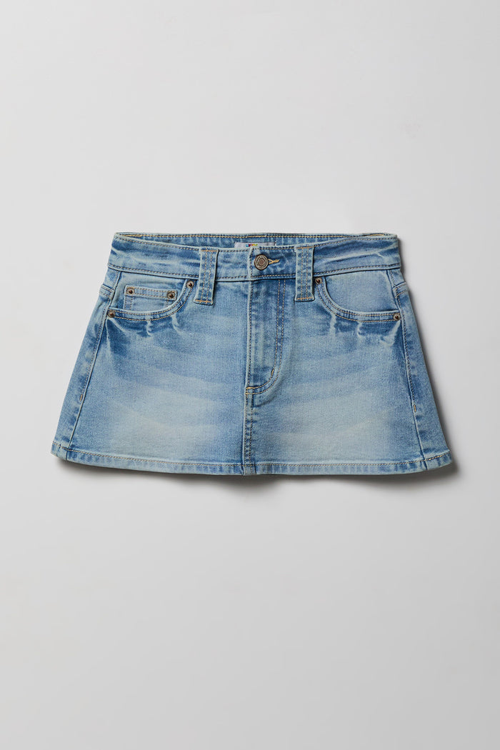 Girls Low Rise Denim Skort