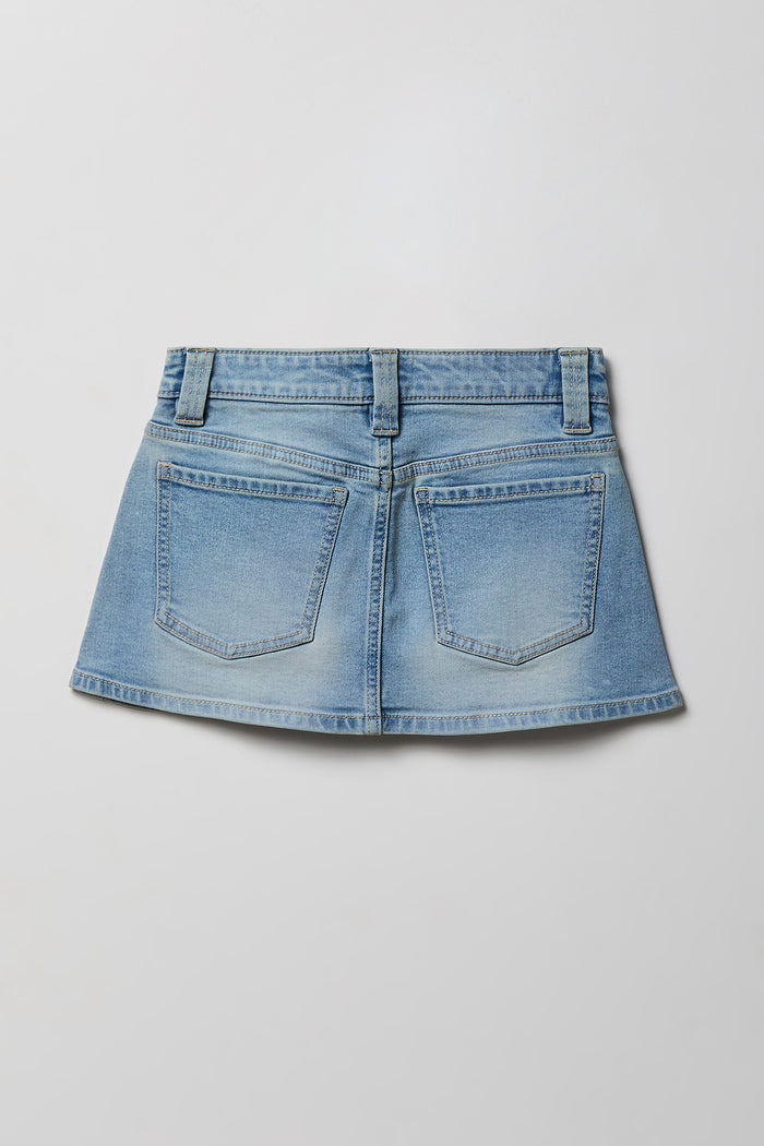 Girls Low Rise Denim Skort