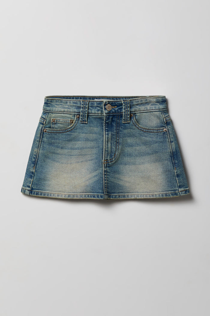 Girls Low Rise Denim Skort