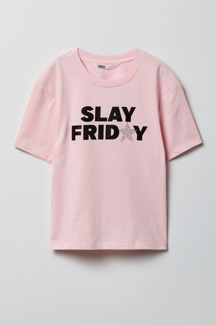 Girls Luxe Heavy Cotton Graphic T-Shirt