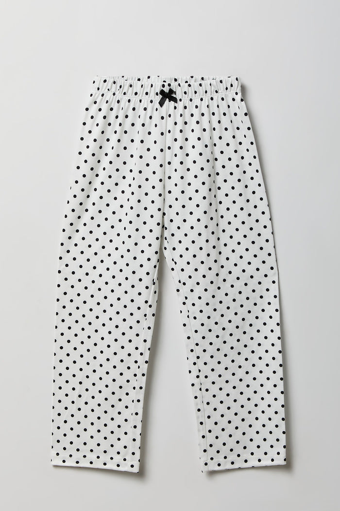 Girls Ribbed Graphic Tank & Pajama Pant Set
