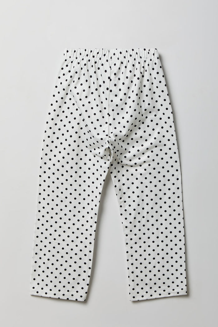 Girls Ribbed Graphic Tank & Pajama Pant Set