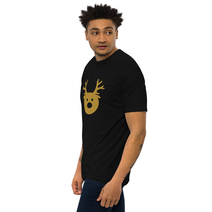 Gold Reindeer Men’s Premium Heavyweight Tee