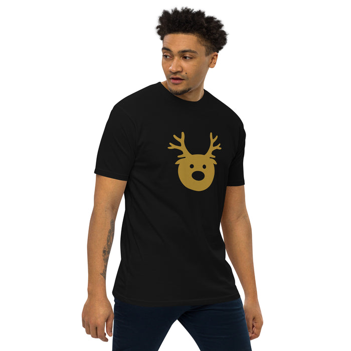 Gold Reindeer Men’s Premium Heavyweight Tee