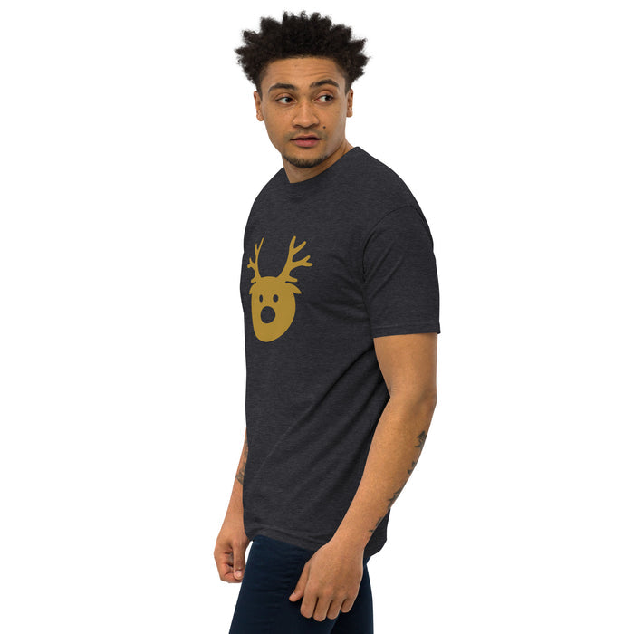 Gold Reindeer Men’s Premium Heavyweight Tee