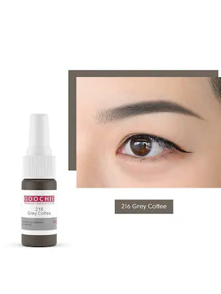GOOCHIE 15ml semi permanent makeup and microblading pigments Grey Coffee 216 Eyebrow Pigments - SD Cosmetics Care