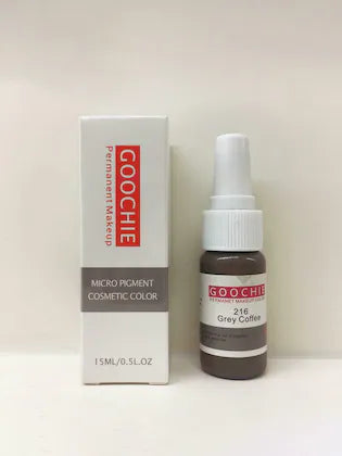 GOOCHIE 15ml semi permanent makeup and microblading pigments Grey Coffee 216 Eyebrow Pigments - SD Cosmetics Care