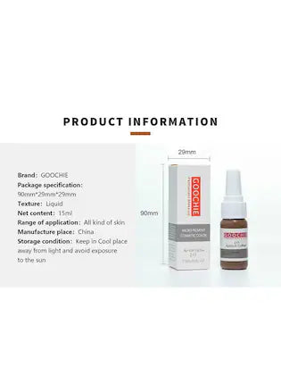 GOOCHIE 15ml semi permanent makeup and microblading pigments Grey Coffee 216 Eyebrow Pigments - SD Cosmetics Care
