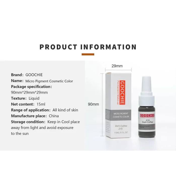 GOOCHIE 15ml semi permanent makeup and microblading pigments Peachpuff 306 Lip Pigments - SD Cosmetics Care