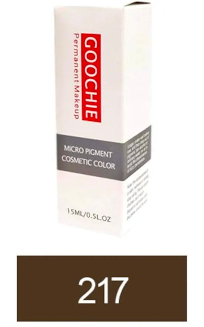 Goochie Black Coffee 217 EU Standard Micro Pigment Cosmetic Tattoo Ink | Permanent Makeup Eyebrow Color Pigment Micropigmentation 15ml - SD Cosmetics Care