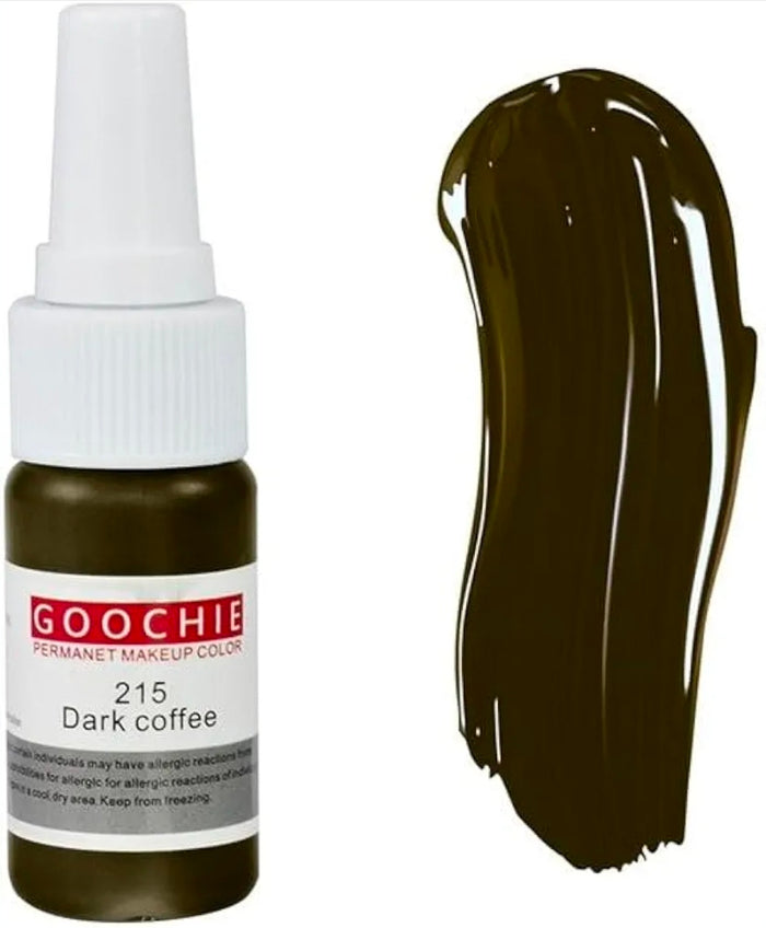 Goochie Dark Coffee 215 Permanent Makeup Pigment,15ml - SD Cosmetics Care