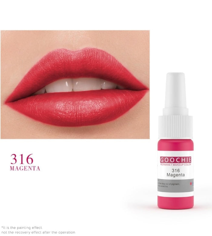GOOCHIE Magenta 316 Permanent Makeup Pigment - 15ml Water-Based Organic Formula - SD Cosmetics Care