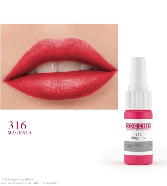 GOOCHIE Magenta 316 Permanent Makeup Pigment - 15ml Water-Based Organic Formula - SD Cosmetics Care