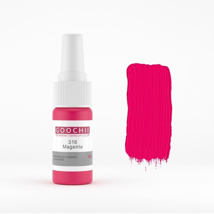 GOOCHIE Magenta 316 Permanent Makeup Pigment - 15ml Water-Based Organic Formula - SD Cosmetics Care