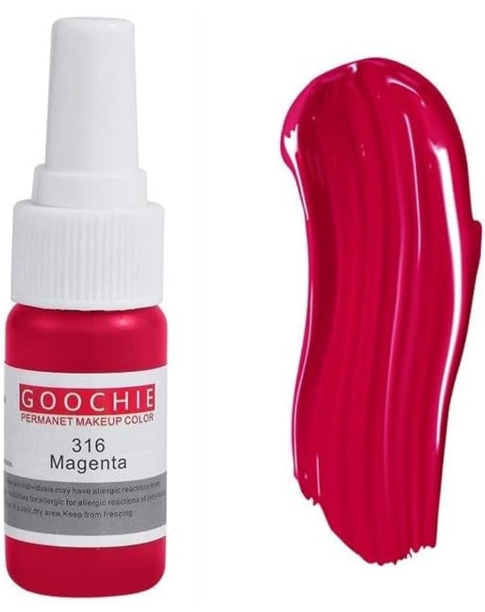 GOOCHIE Magenta 316 Permanent Makeup Pigment - 15ml Water-Based Organic Formula - SD Cosmetics Care