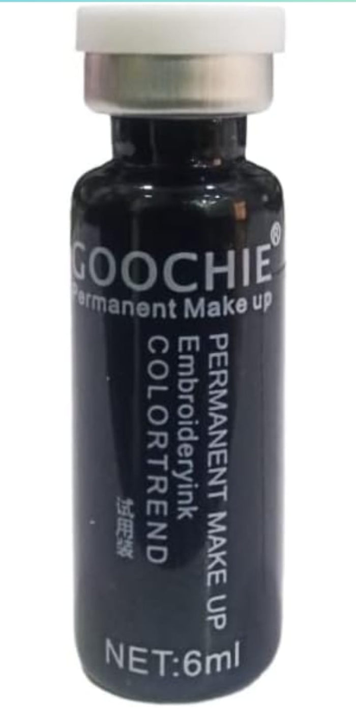Goochie Permanent Makeup Pigment 6ml - Black Shade 220 for Long-Lasting Natural Eyebrows - SD Cosmetics Care