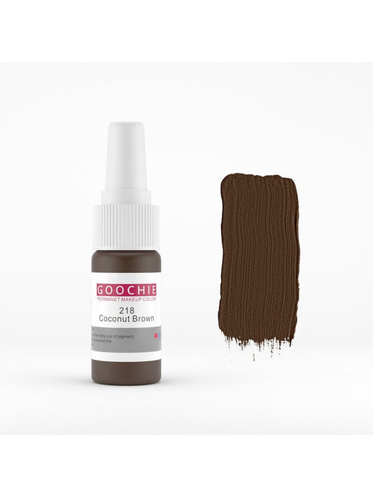 GOOCHIE Permanent Makeup Pigment Eyebrow Enhancer 15 ml - Coconut Brown 218 - SD Cosmetics Care