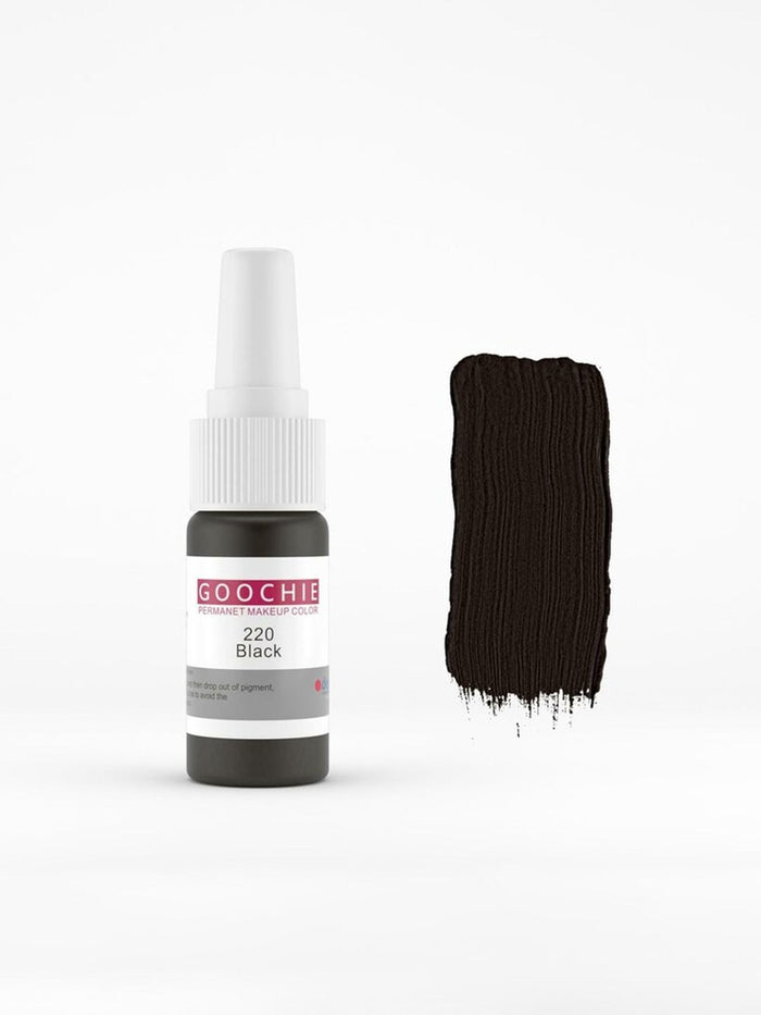 Goochie Permanent Micro-Pigment Eyebrow Enhancer, 15 ml (Black 220) - SD Cosmetics Care