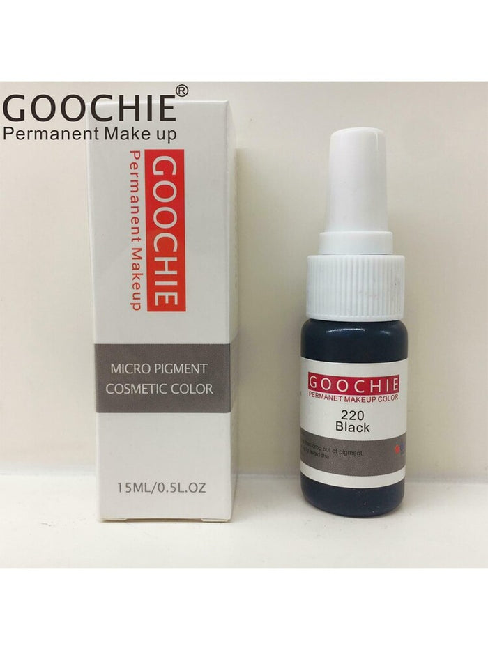 Goochie Permanent Micro-Pigment Eyebrow Enhancer, 15 ml (Black 220) - SD Cosmetics Care