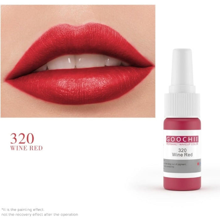 GOOCHIE Wine Red 320 - 15ml Water-Based Organic Permanent Makeup Pigment for Vibrant Results - SD Cosmetics Care