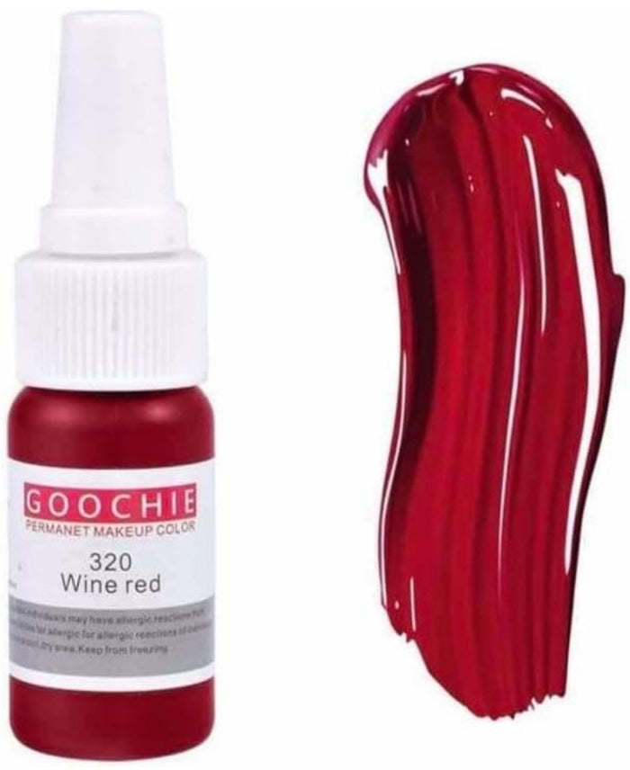 GOOCHIE Wine Red 320 - 15ml Water-Based Organic Permanent Makeup Pigment for Vibrant Results - SD Cosmetics Care