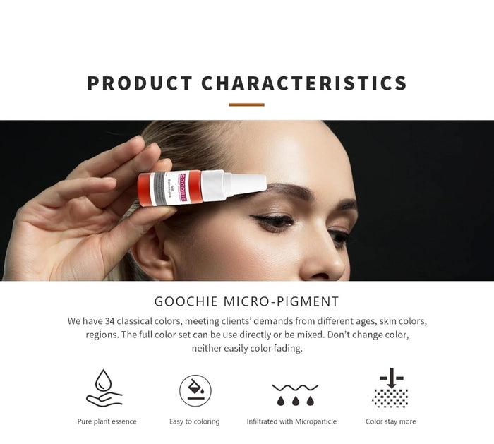 GOOCHIE Magenta 316 Permanent Makeup Pigment - 15ml Water-Based Organic Formula - SD Cosmetics Care