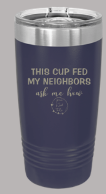 GRACE FILLED TABLE 20 OZ. INSULATED TUMBLER WITH SLIDER LID