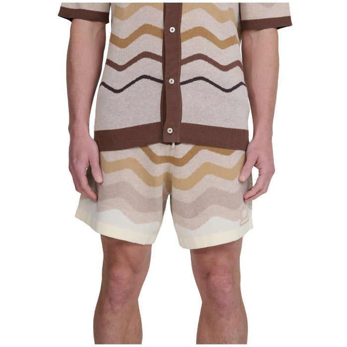 Gradiant Strip Knitted Mens Shorts KNT76