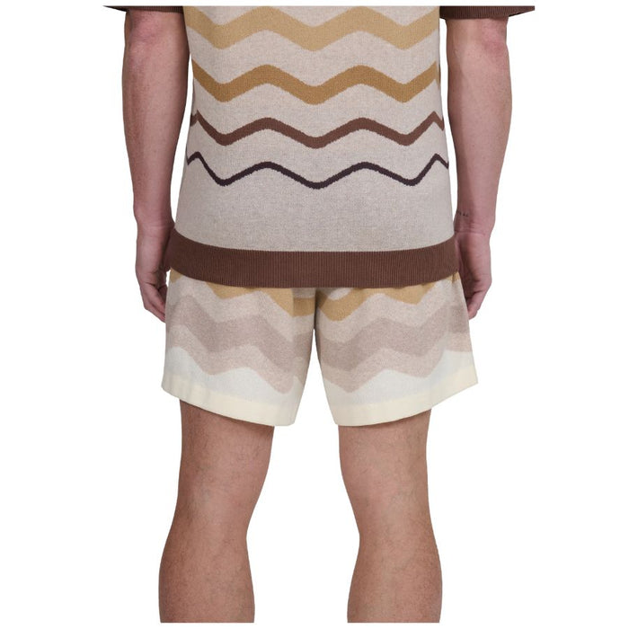 Gradiant Strip Knitted Mens Shorts KNT76