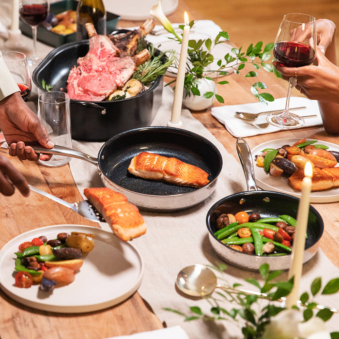 Granitestone 10-Piece Hammered Stainless Steel Pro Series Cookware Set