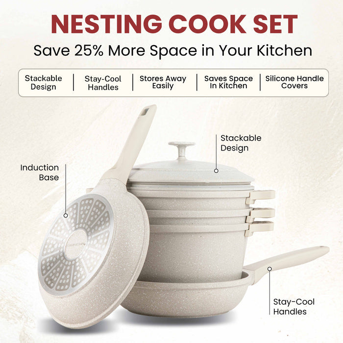 Granitestone 8-Piece Nesting Cookware Set