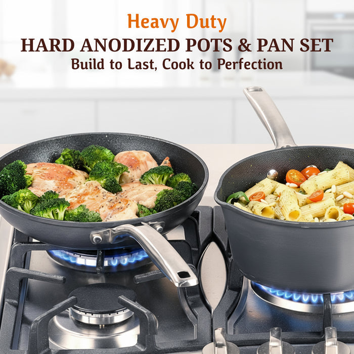 Granitestone ArmorMax 14 Piece Induction Hard Anodized Set with Utensils