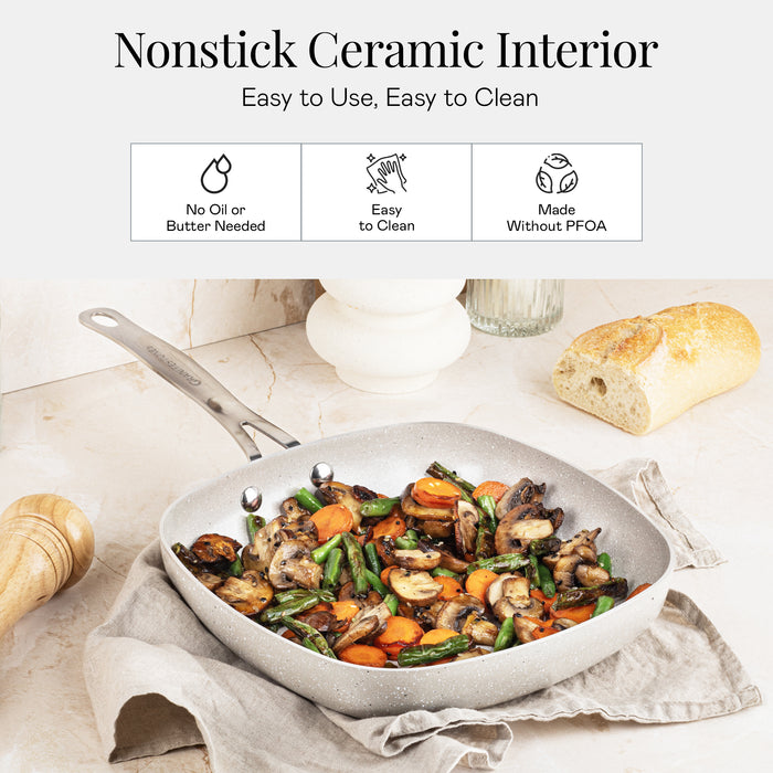 Granitestone Ceraluxe 20 Piece Express Cookware & Bakeware Set with Utensils