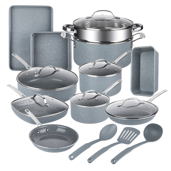 Granitestone Ceraluxe 20 Piece Express Cookware & Bakeware Set with Utensils