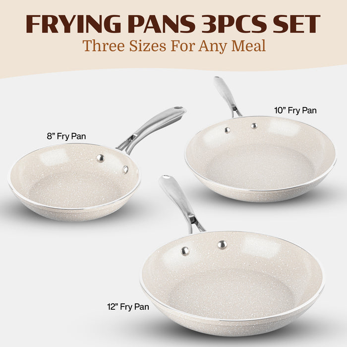 Granitestone Ceraluxe 3 Piece Skillet Set