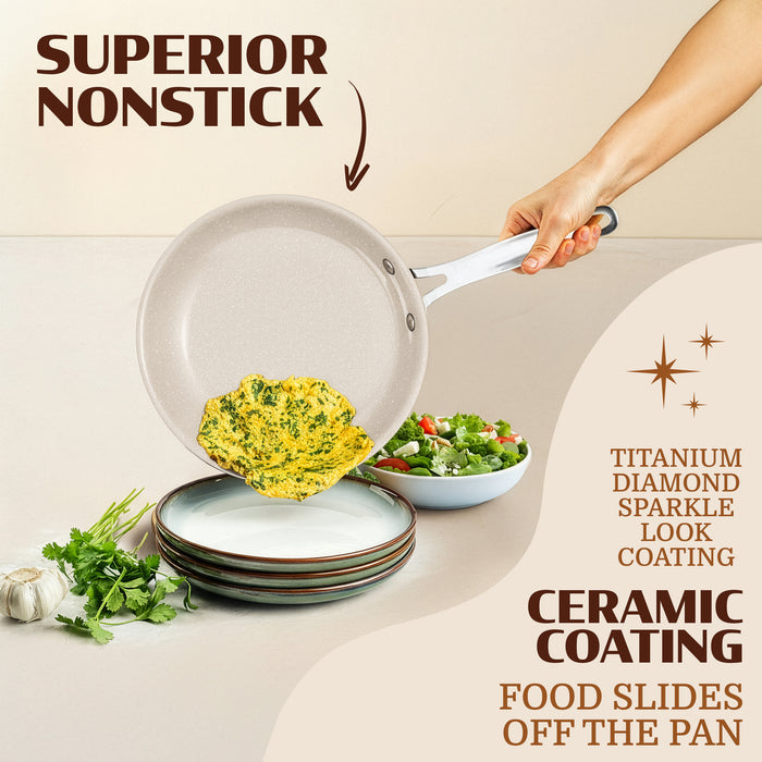 Granitestone Ceraluxe 3 Piece Skillet Set