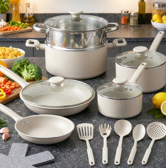 Granitestone Desert Collection 20 Piece Set with Utensils & Protectors