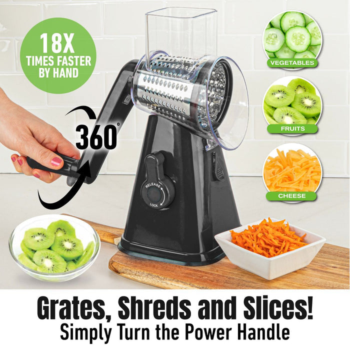 Granitestone Nutrislicer 3-in 1 Kitchen Spinning/Rotating Mandoline
