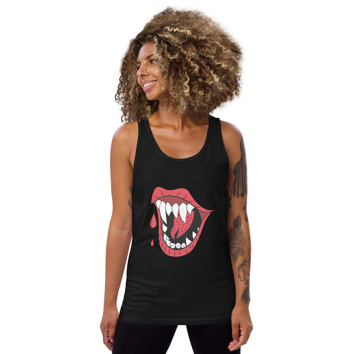 Halloween Vampire Teeth Unisex Staple Tank Top